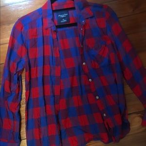 Red and blue flannel